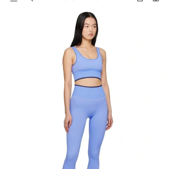 Outdoor Voices Seamless Rib Long Line Bra XXS in Nebula (Periwinkle) Sports - Picture 2 of 10